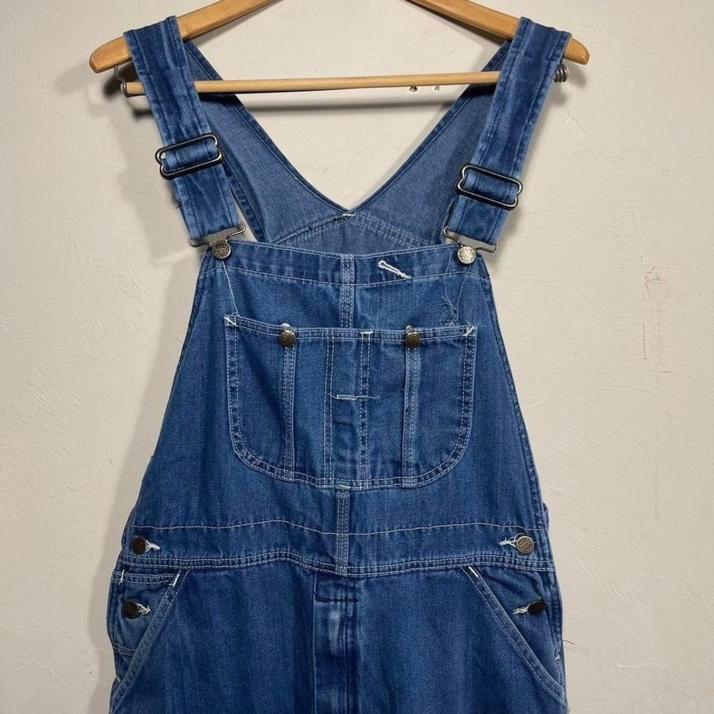 Vintage 70s Sears Roebuck Blue Denim Overalls‎ size 32x29